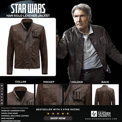 han solo replica leather jacket|young han solo jacket.